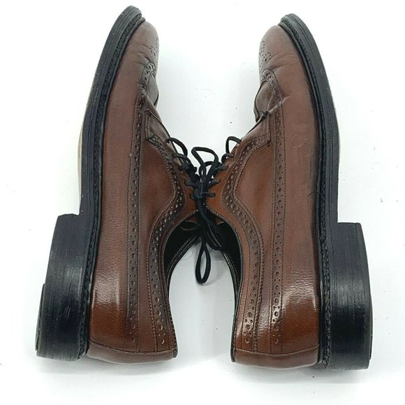 Sears VTG Long Wing Tip Dark Brown Dress Oxfords 7 - Picture 9 of 10